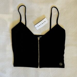 Pacsun zip up tank top